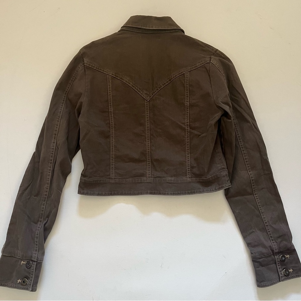 Peruvian Connection Brown Chelsea Jean Jacket Size 8 - Picture 6 of 10